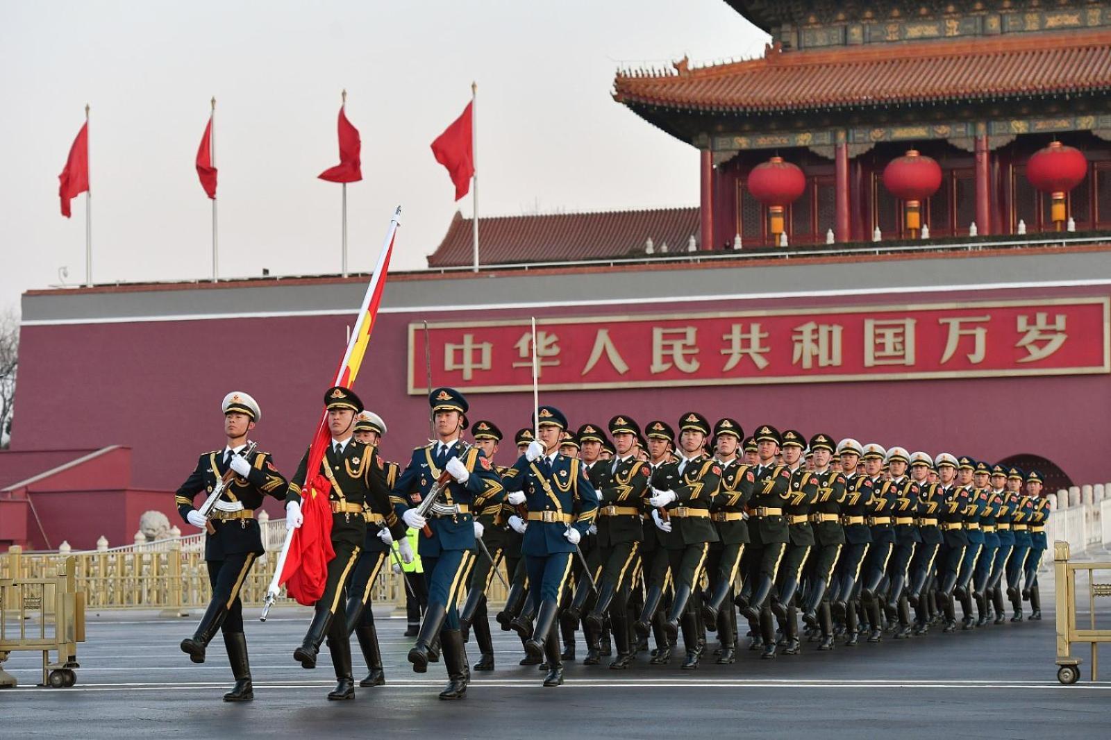East Sacred Hotel--Very Near Beijing Tiananmen Square ,The Forbidden City,The Temple Of Heaven ,3 Minutes' Walk To Wangfujing Subway ,Located In The Center Of Beijing, Many Shopping Malls Around,Newly Renovated Hotel-Able To Receive Foreign Guests Ngoại thất bức ảnh The 60th Anniversary of the Founding of the People's Republic of China military parade